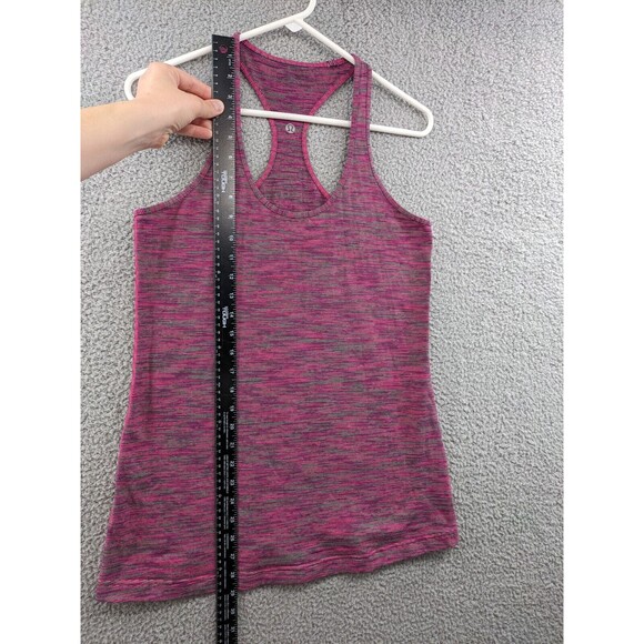 Lululemon Racerback Tank Top Womens Pink Multi Colored Striped sz Small - Picture 4 of 9